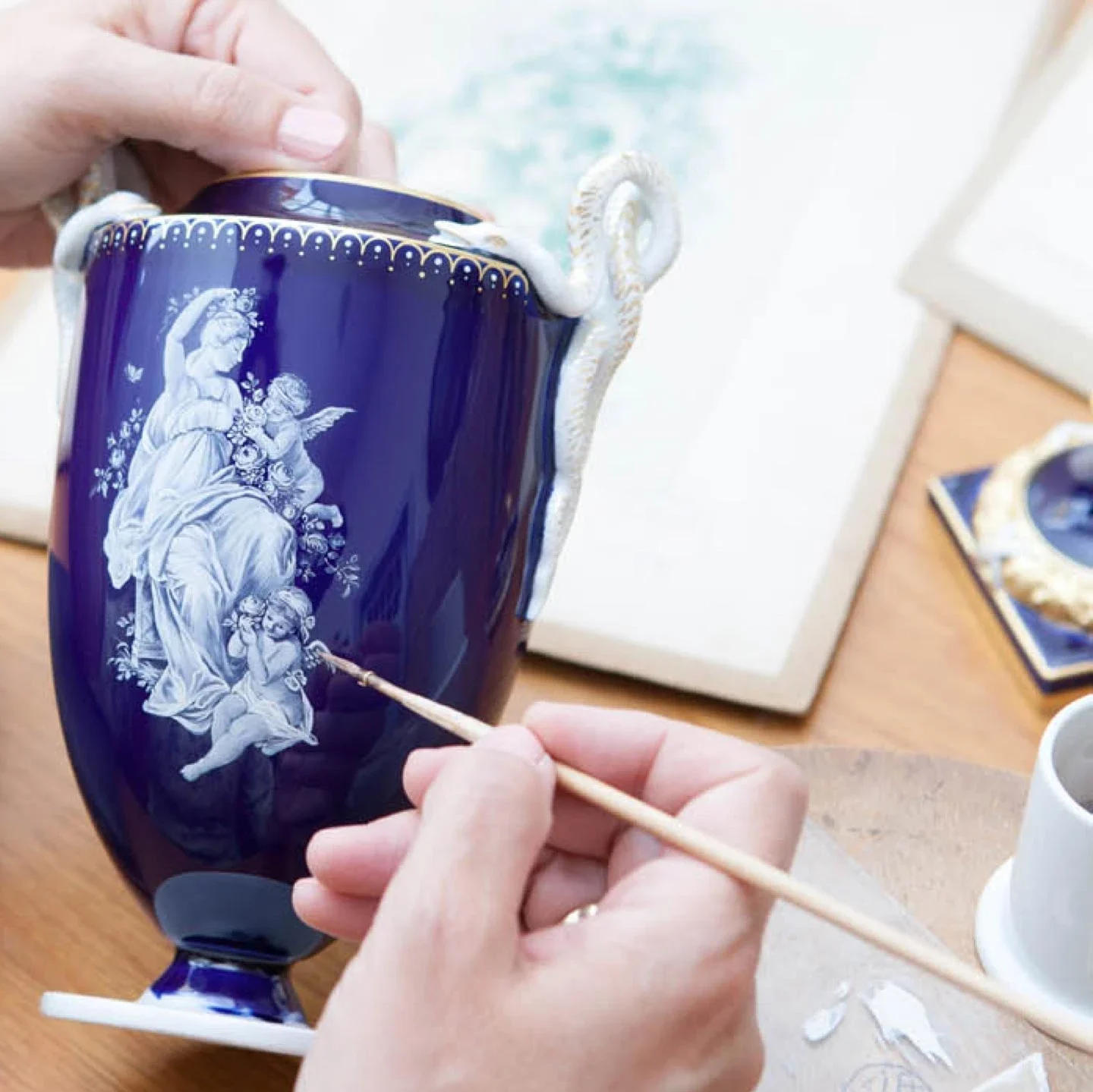 Meissen remains a functioning enterprise employing over 600 artisans who create both traditional and contemporary designs!