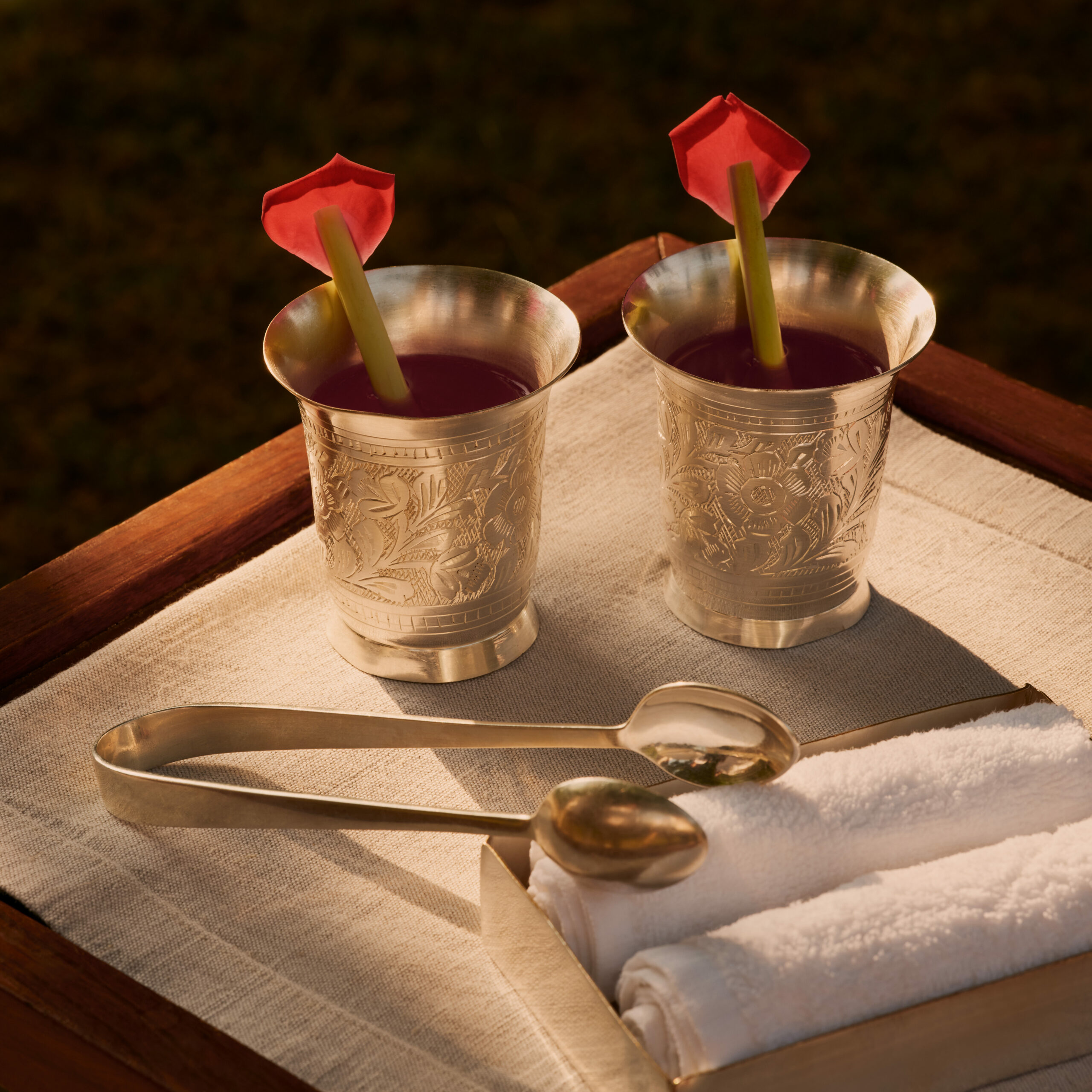 The cuisine showcases the best of Rajasthani flavours alongside international dishes, prepared with local fresh produce and in traditional clay pots. Refreshing welcome drink.