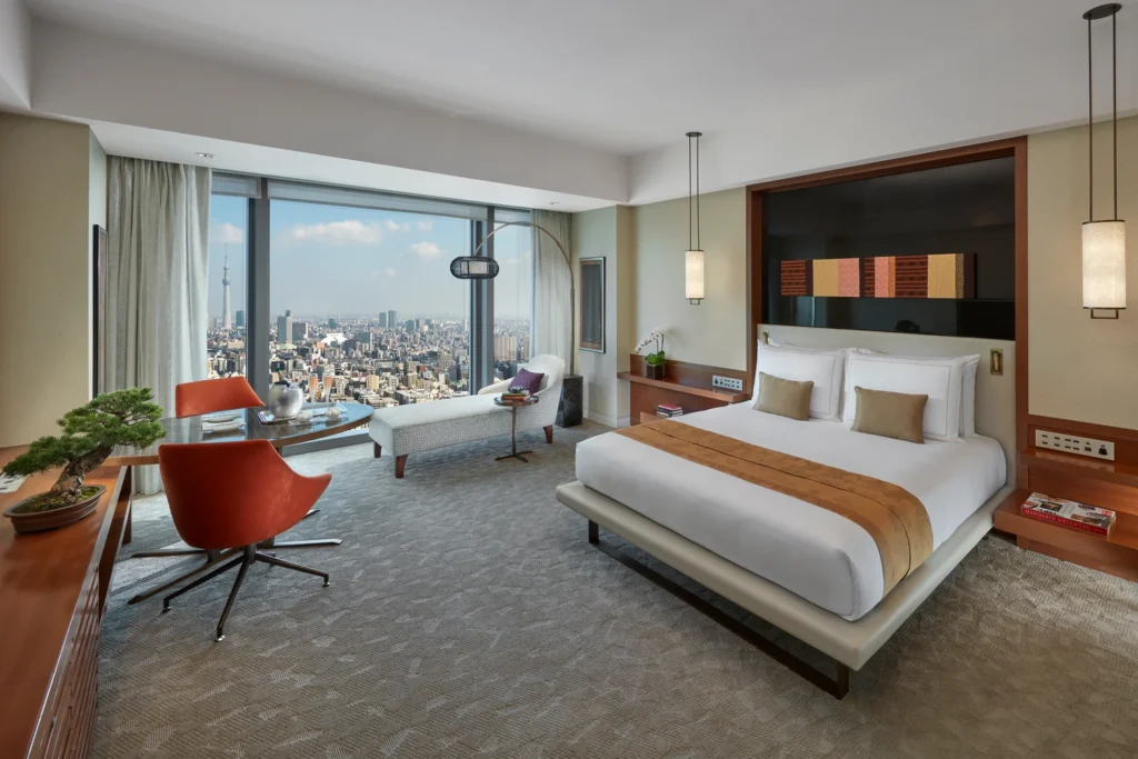 Choose from 179 spacious rooms and suites occupying the top eight floors of a skyscraper in Tokyo. Booking through Panache World gives you access to exclusive privileges and preferred rates unavailable online or via direct booking.