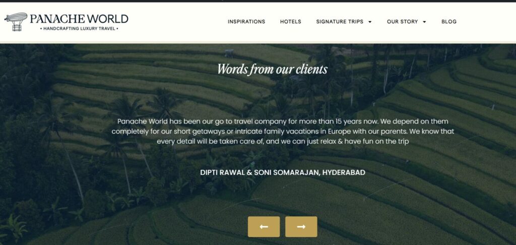 Click on the image to read more of what Panache World clients have to say!