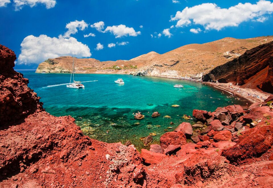  Red Beach, a scenic stop after exploring Akrotiri. 